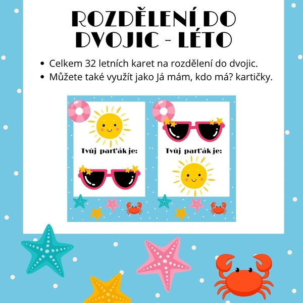 Rozdělení do dvojic - léto