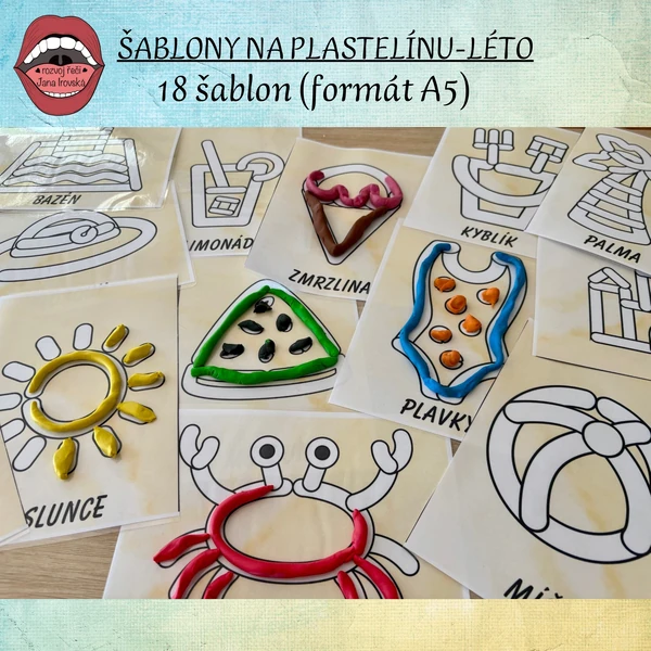 LETNÍ ŠABLONY NA PLASTELÍNU