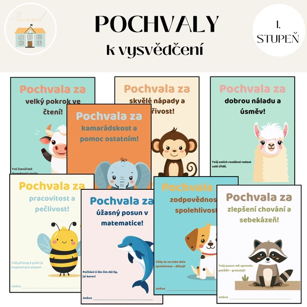 Pochvaly na konec školního roku