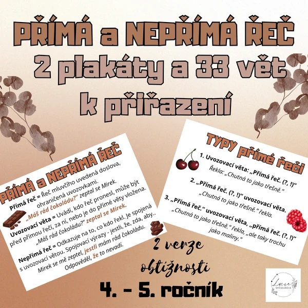 PŘÍMÁ a NEPŘÍMÁ ŘEČ