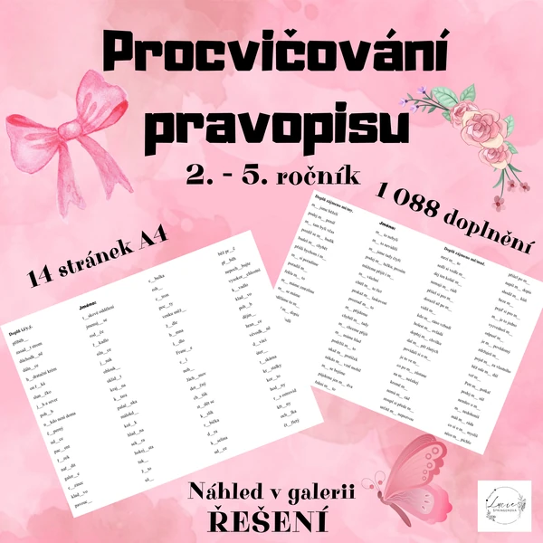PROCVIČOVÁNÍ PRAVOPISU NA PRÁZDNINY