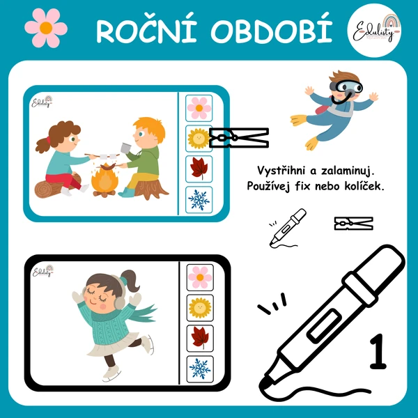 Roční období - třídění obrázků
