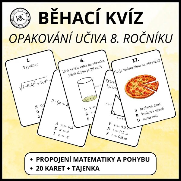 Opakování učiva 8. ročníku - Běhací kvíz