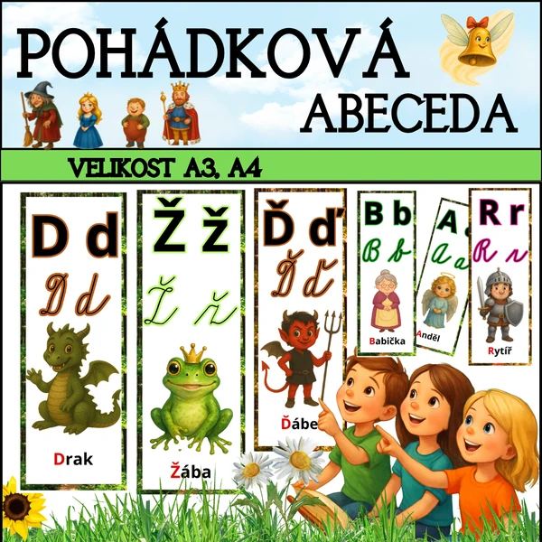 🌟 POHÁDKOVÁ ABECEDA – výzdoba třídy + pomůcka pro výuku 🌟
