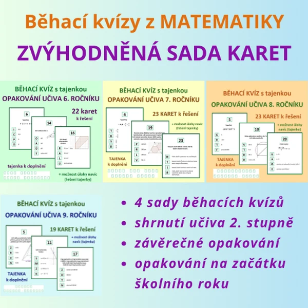 Opakování učiva matematiky (6, 7, 8, 9) - zvýhodněná sada