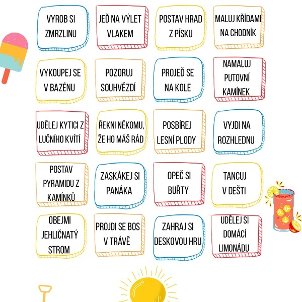 Prázdninové bingo