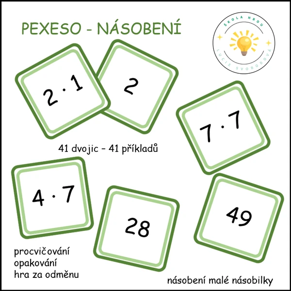 PEXESO - násobení