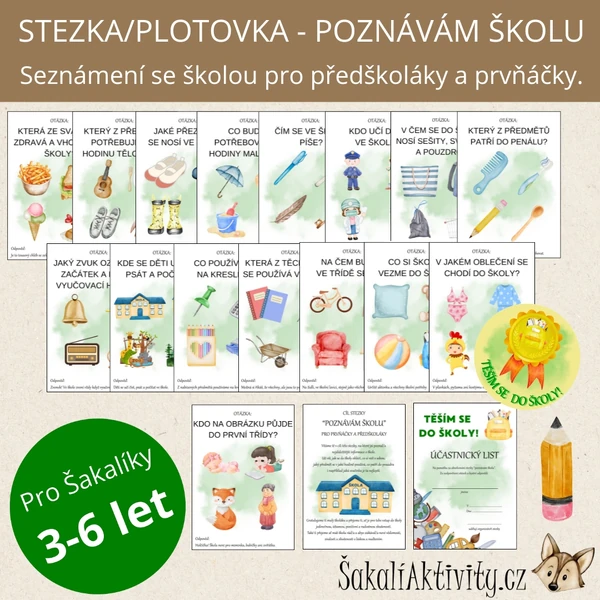  Plotovka/stezka - Poznávám školu - pro prvňáčky a předškoláky 