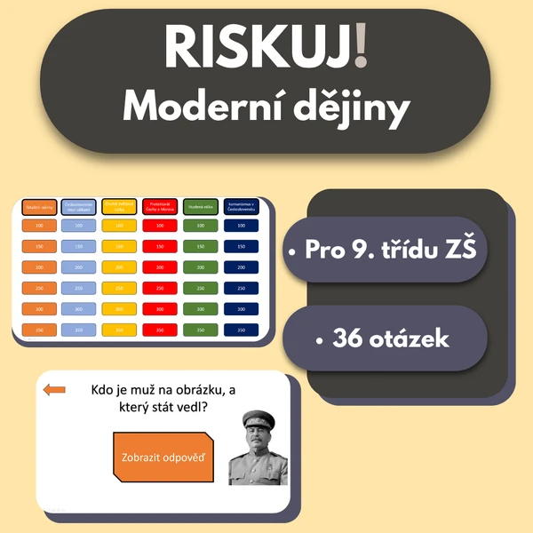 Riskuj! - Moderní dějiny - opakování 9. třídy