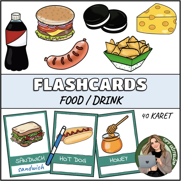 Flashcards - food and drink (jídlo, pití)