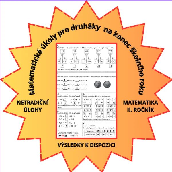 Matematika opakování s nevšedními úkoly pro druháky na konec školního roku (finanční gramotnost)