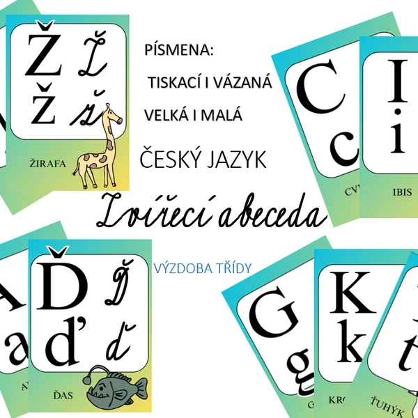 Zvířecí abeceda nástěnná