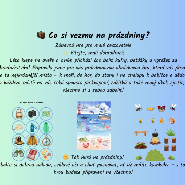 Co si vezmu na prázdniny
