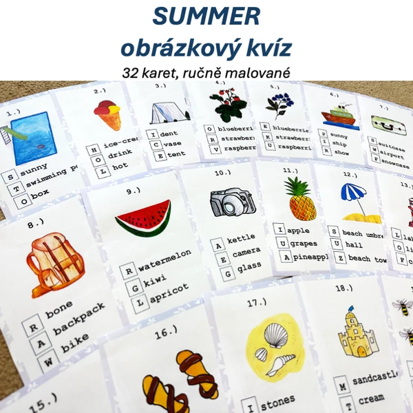 Summer - obrázkový kvíz