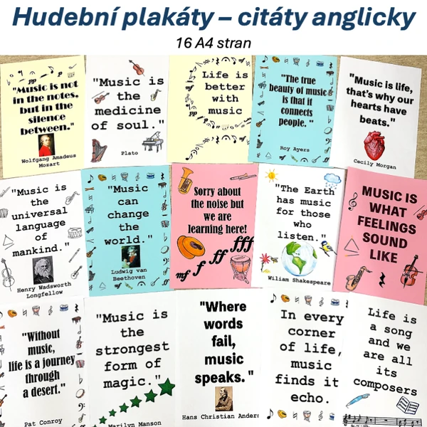 Hudební plakáty – citáty anglicky