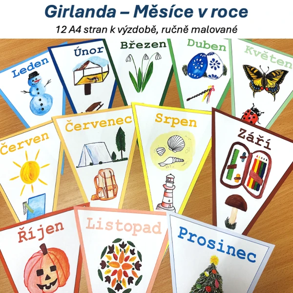Girlanda – Měsíce v roce