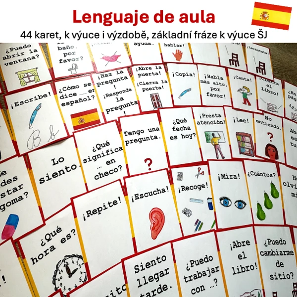 Lenguaje de aula - karty k výuce španělštiny
