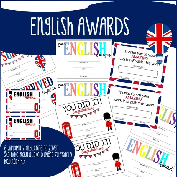 English awards - diplomy v angličtině