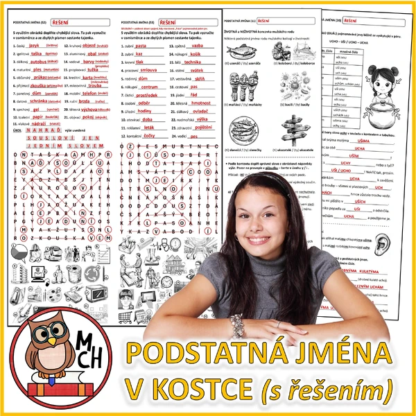 PODSTATNÁ JMÉNA V KOSTCE (s řešením)