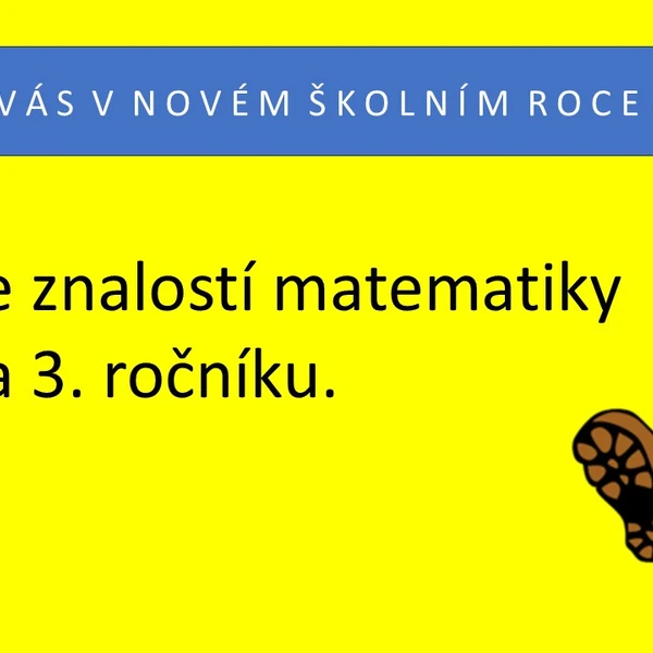Test ze znalostí matematiky z učiva 3. ročníku