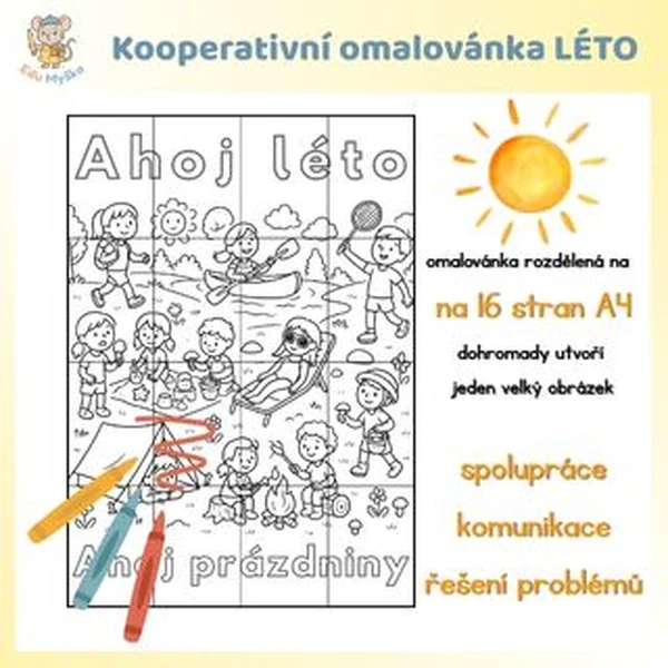 Kooperativní omalovánka LÉTO