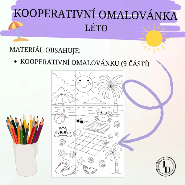 Kooperativní omalovánka - LÉTO