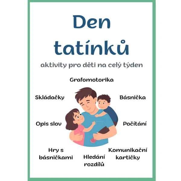 Den tatínků - Aktivity pro děti na celý týden
