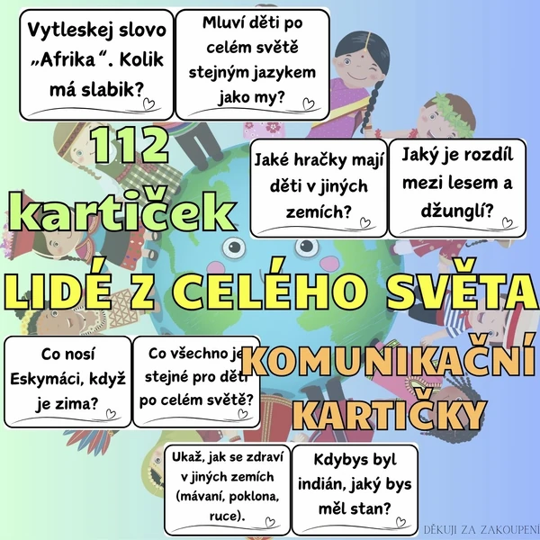 LIDÉ Z CELÉHO SVĚTA- 112 komunikačních kartiček