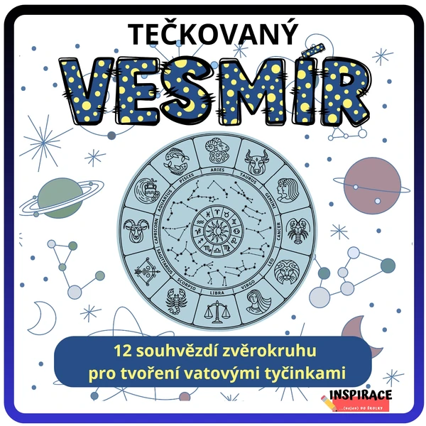 Puntíkaté - tečkované🌟SOUHVĚZDÍ (VESMÍR) 💫