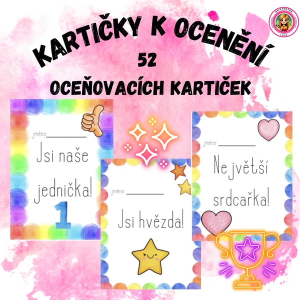 52 kartiček k ocenění