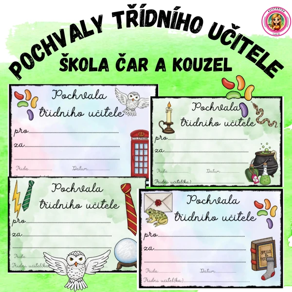 Pochvaly třídního učitele - škola čar a kouzel