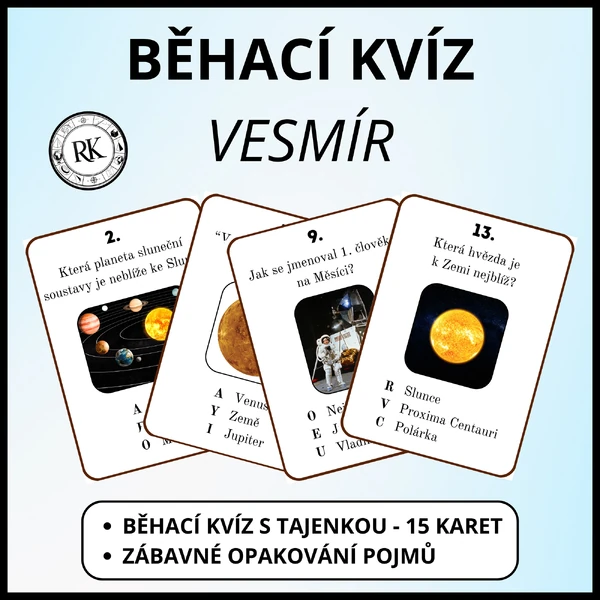 Vesmír a sluneční soustava - Běhací kvíz