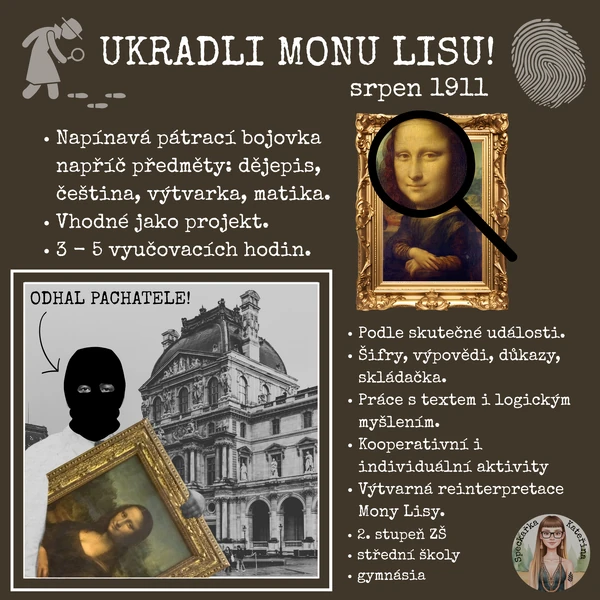 UKRADLI MONU LISU! Mezipředmětová bojovka - projekt pro 2. stupeň ZŠ