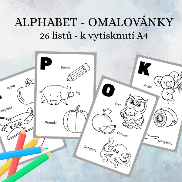 Alphabet omalovánky