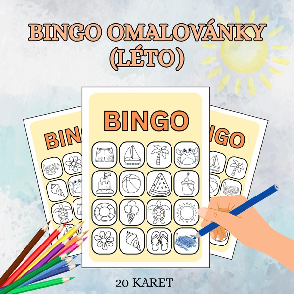 Bingo omalovánky LÉTO