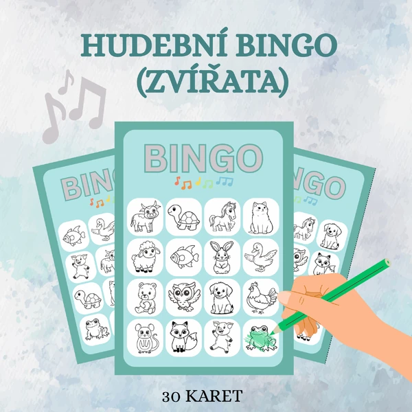 Hudební bingo Zvířata