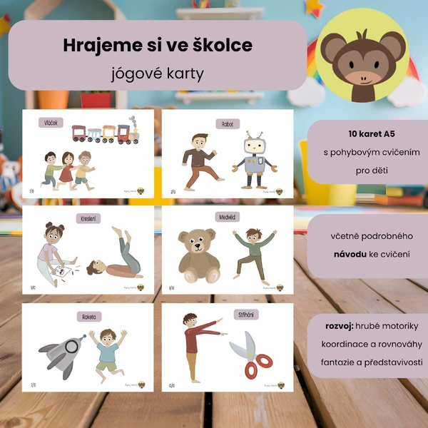 Hrajeme si ve školce - jógové kartičky 