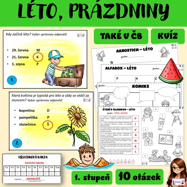 Edukační kvíz - léto, prázdniny