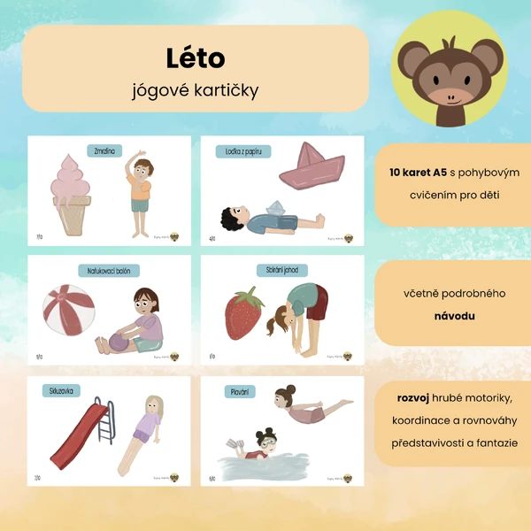 Léto - jógové kartičky 