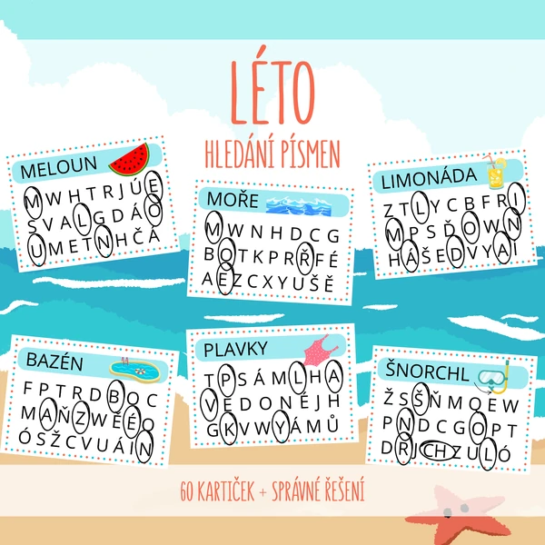 LÉTO - hledání písmen