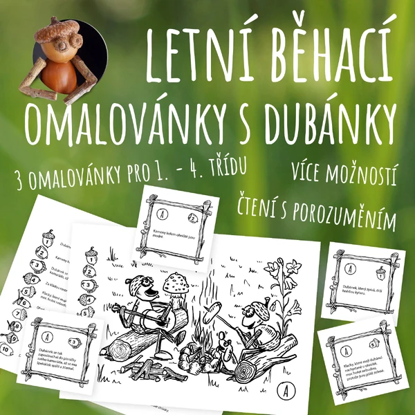 Letní běhací omalovánky s dubánky