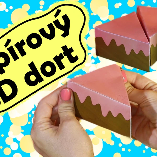 Papírový 3D dort