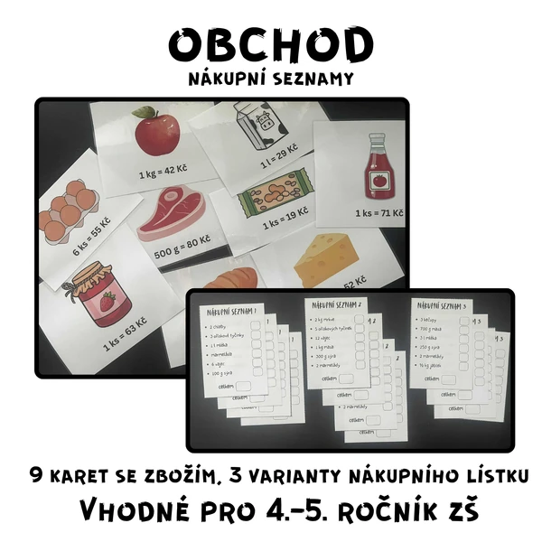 Obchod - nákupní seznamy