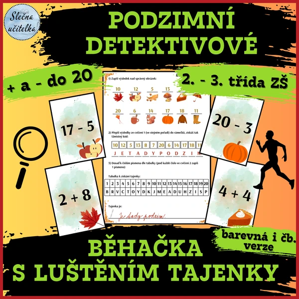 PODZIMNÍ DETEKTIVOVÉ 1 - běhačka s luštěním tajenky