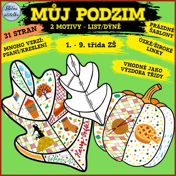 MŮJ PODZIM (2 motivy - list/dýně)