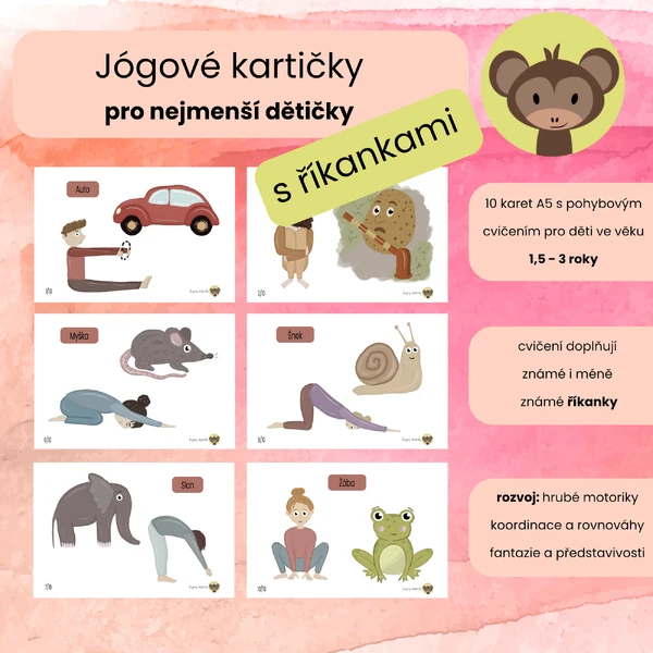 Jógové kartičky pro nejmenší dětičky 
