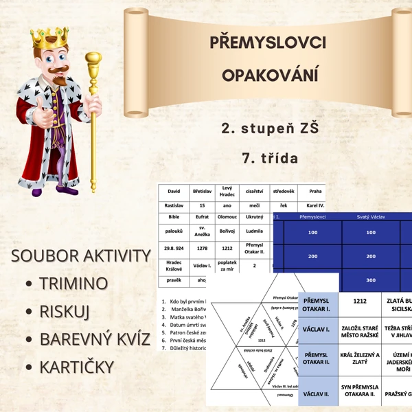 Přemyslovci soubor aktivit - opakování