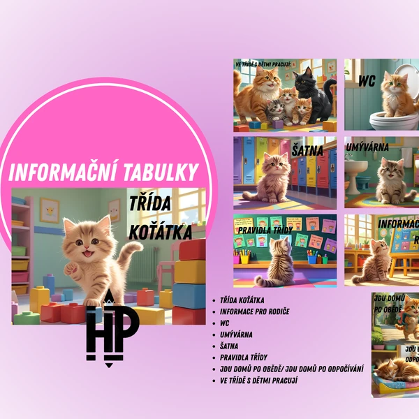 Informační tabulky - třída Koťátka