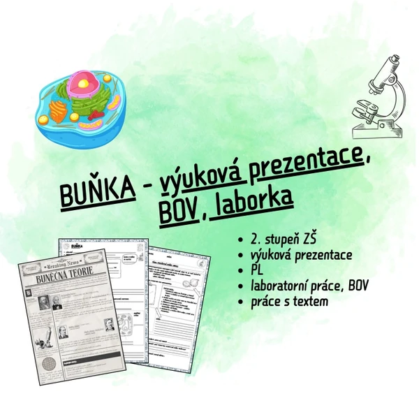 Buňka - výuková prezentace, BOV, laborka