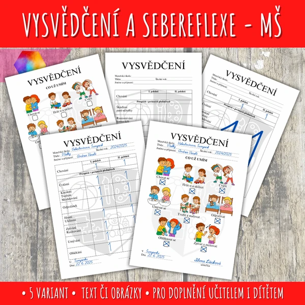 Školkové vysvědčení a sebereflexe